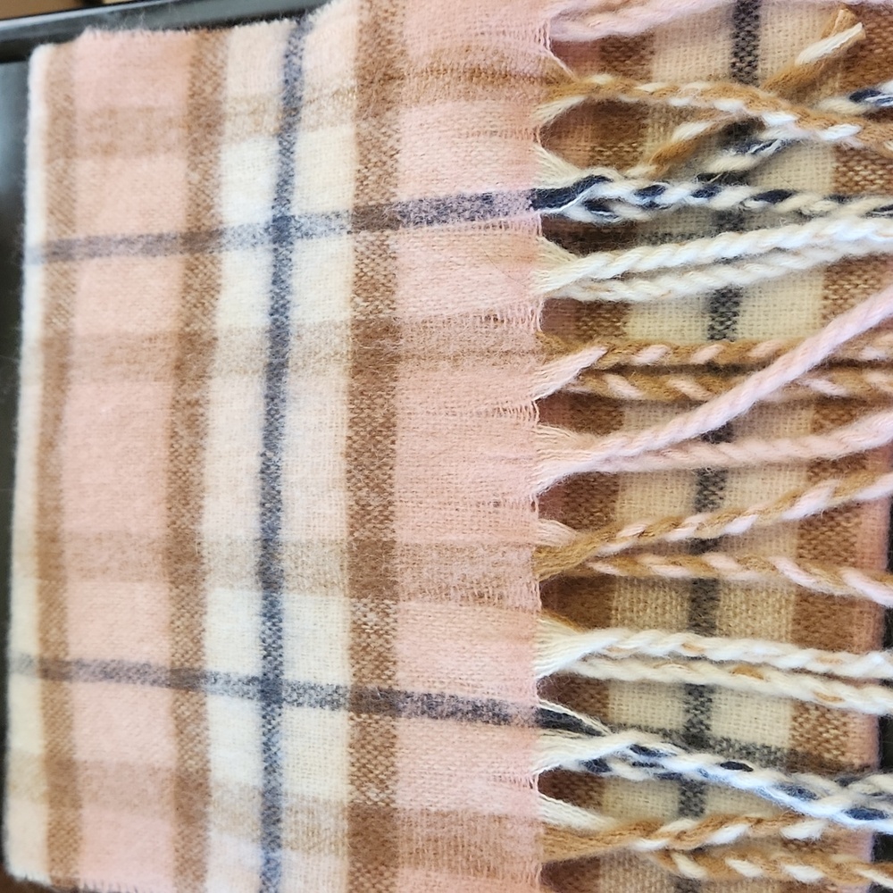 Gap Pink & Blue Plaid Scarf